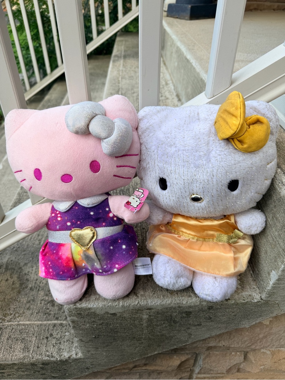 SANRIO HELLO KITTY 50th Anniversary & Galaxy Cosmic Sparkle Plushes X 2 Bundle